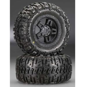 AP1160-13 40 Series Trencher Tire w/Tech 5 17mm Monster Truck Wheel (Black) (2)