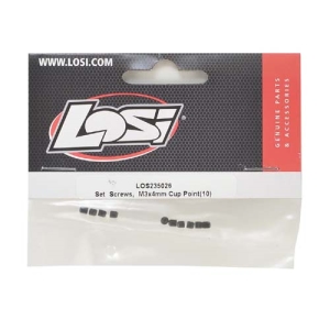 LOS235026 Set Screws, M3 x 4mm Cup Point(10)