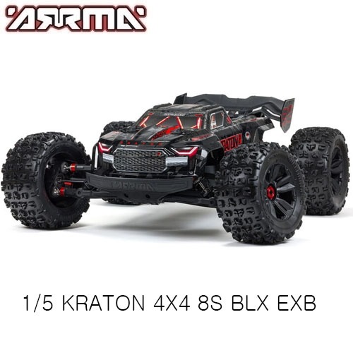 ARRMA 1/5 크라톤 4X4 8S BLX EXB 브러시리스 몬스터 트럭 RTR, 블랙 KRATON
