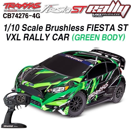 CB74276-4G 1/10 Scale Brushless FIESTA ST VXL RALLY CAR (GREEN BODY)