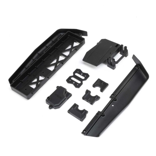 TLR241071 Battery Tray, Center Diff &amp; Servo Mount